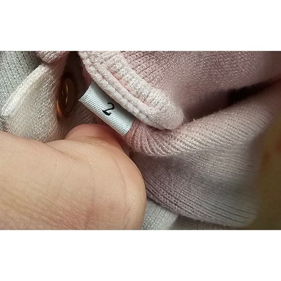 Sandro 2 (6) womens cropped shaket tie-dye retro long sleeve knit smile applique - Picture 9 of 12